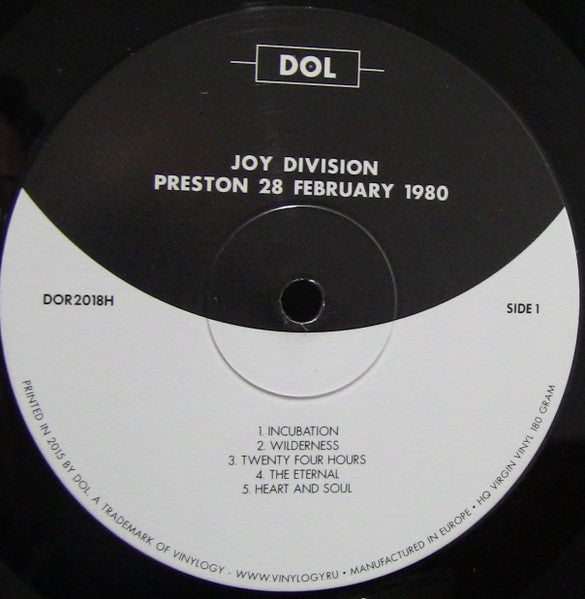 JOY DIVISION - Preston 28 February 1980 LIVE / EN VIVO LP VINILO