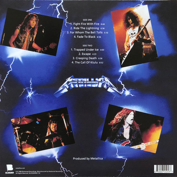 METALLICA - RIDE THE LIGHTNING LP LIMITED EDITION ELECTRIC BLUE VINYL