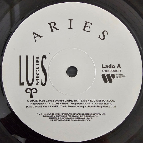 LUIS MIGUEL - ARIES LP VINILO