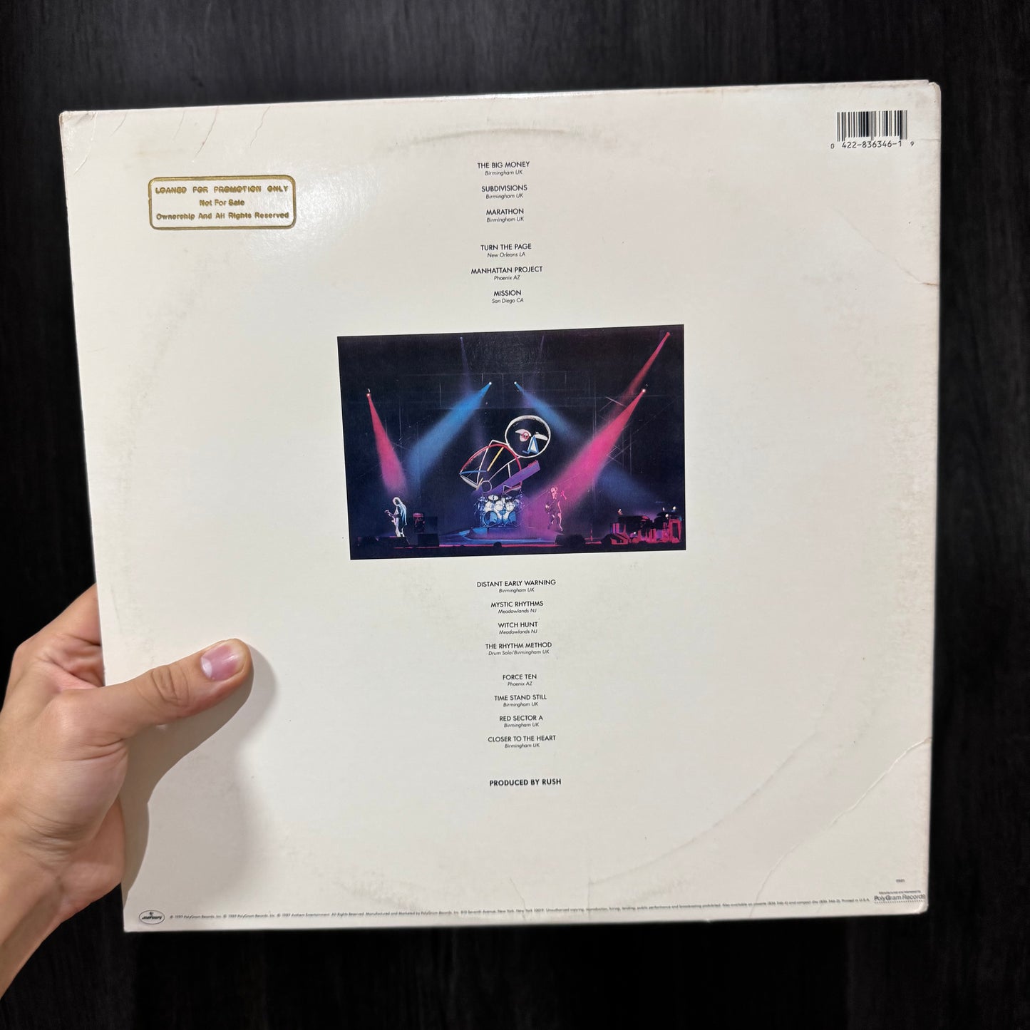 RUSH - A SHOW OF HANDS (LIVE) 2LPs VINILO DE EPOCA PROMOCIONAL