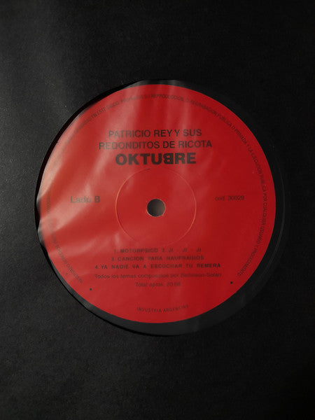 OKTUBRE - PATRICIO REY Y SUS REDONDITOS DE RICOTA LP VINILO