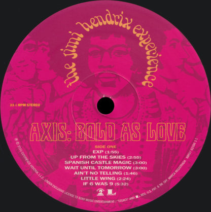 JIMI HENDRIX - AXIS: BOLD AS LOVE LP VINILO