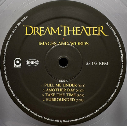 DREAM THEATER - IMAGES AND WORDS LP VINILO LIMITED EDITION CLEAR / TRANSPARENTE