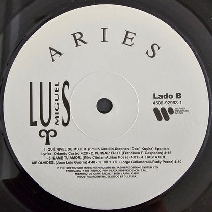 LUIS MIGUEL - ARIES LP VINILO