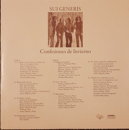 SUI GENERIS - CONFESIONES DE INVIERNO LP VINILO