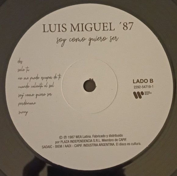 LUIS MIGUEL - SOY COMO QUIERO SER LP VINILO