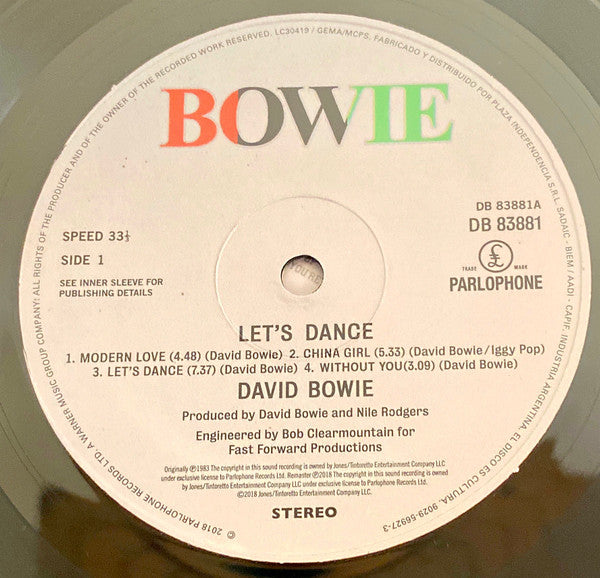 DAVID BOWIE - LETS DANCE LP VINILO