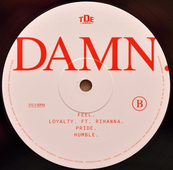 KENDRICK LAMAR - DAMN 2LPs VINILO