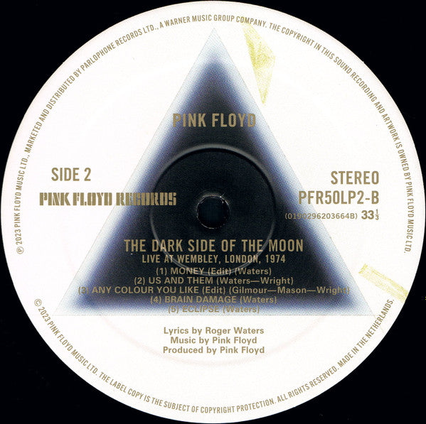 PINK FLOYD - THE DARK SIDE OF THE MOON (LIVE AT 1974) LP VINILO