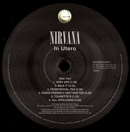 NIRVANA - IN UTERO LP VINILO