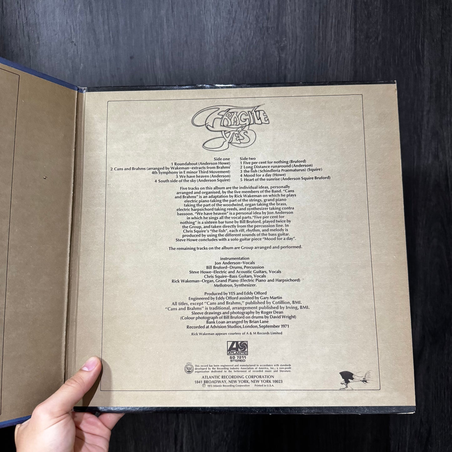 YES - FRAGILE LP VINILO DE EPOCA