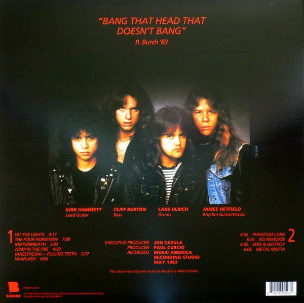 METALLICA - KILL EM ALL LP VINILO