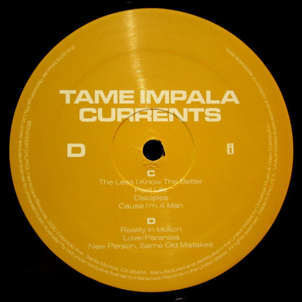 TAME IMPALA - CURRENTS 2LPs VINILO