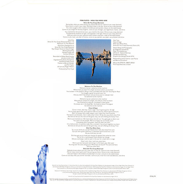 PINK FLOYD - WISH YOU WERE HERE LP VINILO