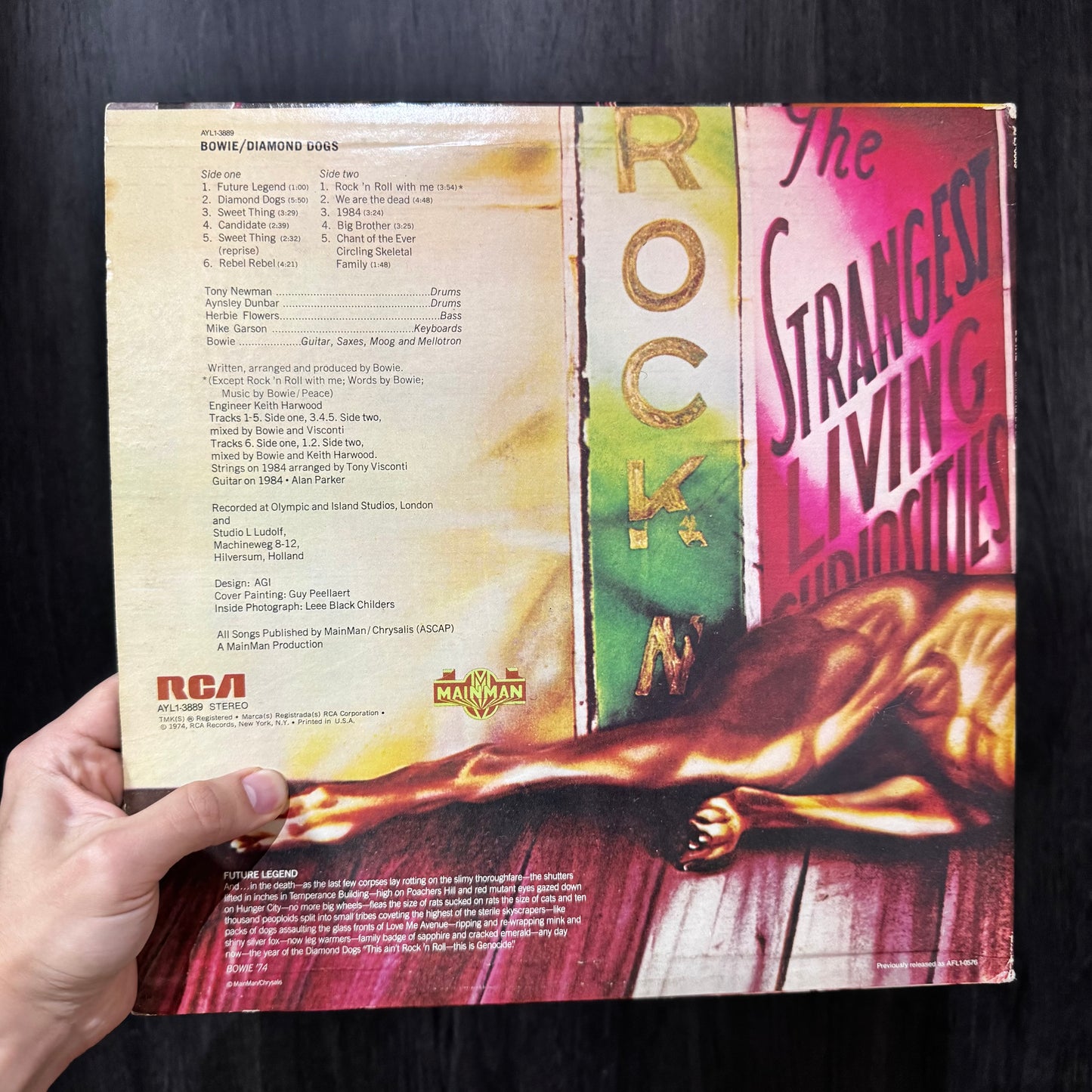 DAVID BOWIE - DIAMOND DOGS LP VINILO DE EPOCA