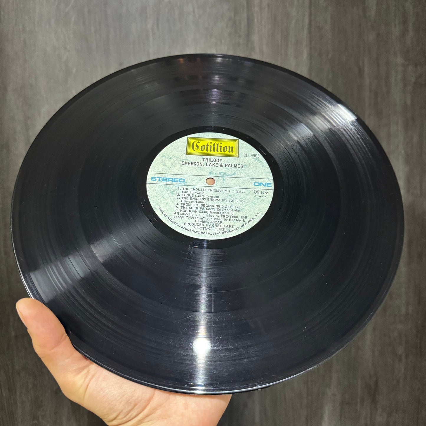 EMERSON, LAKE & PALMER - TRILOGY VINILO DE EPOCA