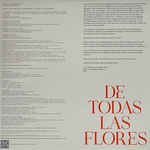 NATALIA LAFOURCADE - DE TODAS LAS FLORES 2LPs VINILO