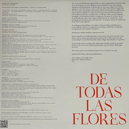 NATALIA LAFOURCADE - DE TODAS LAS FLORES 2LPs VINILO
