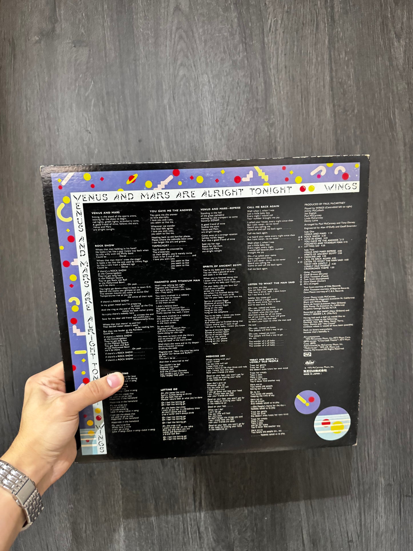 WINGS - VENUS AND MARS LP EDICION JAPONESA