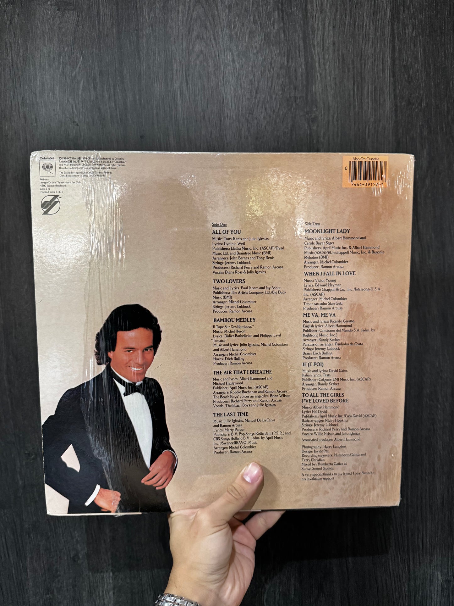 JULIO IGLESIAS - 1100 BEL AIR PLACE LP DE EPOCA