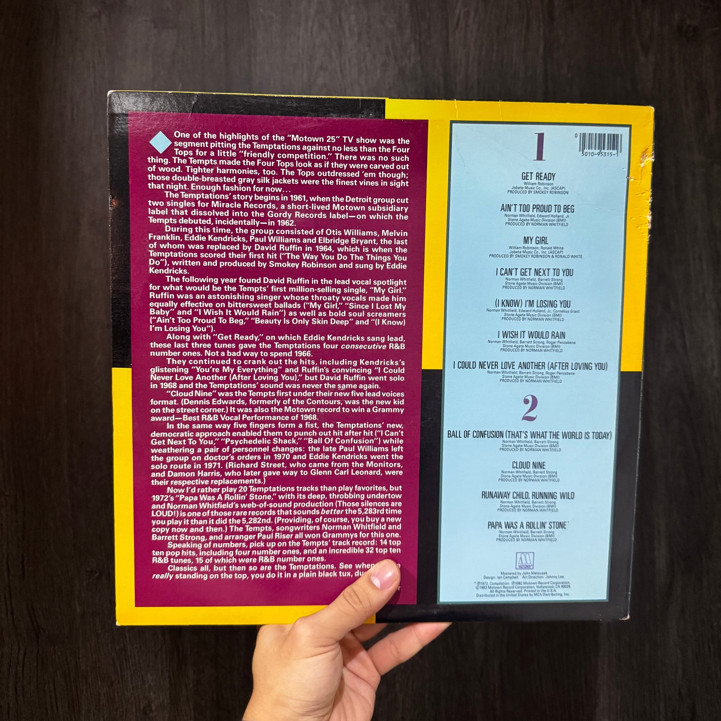 THE TEMPTATIONS - GREAT SONGS AND PERFORMANCES LP VINILO DE EPOCA
