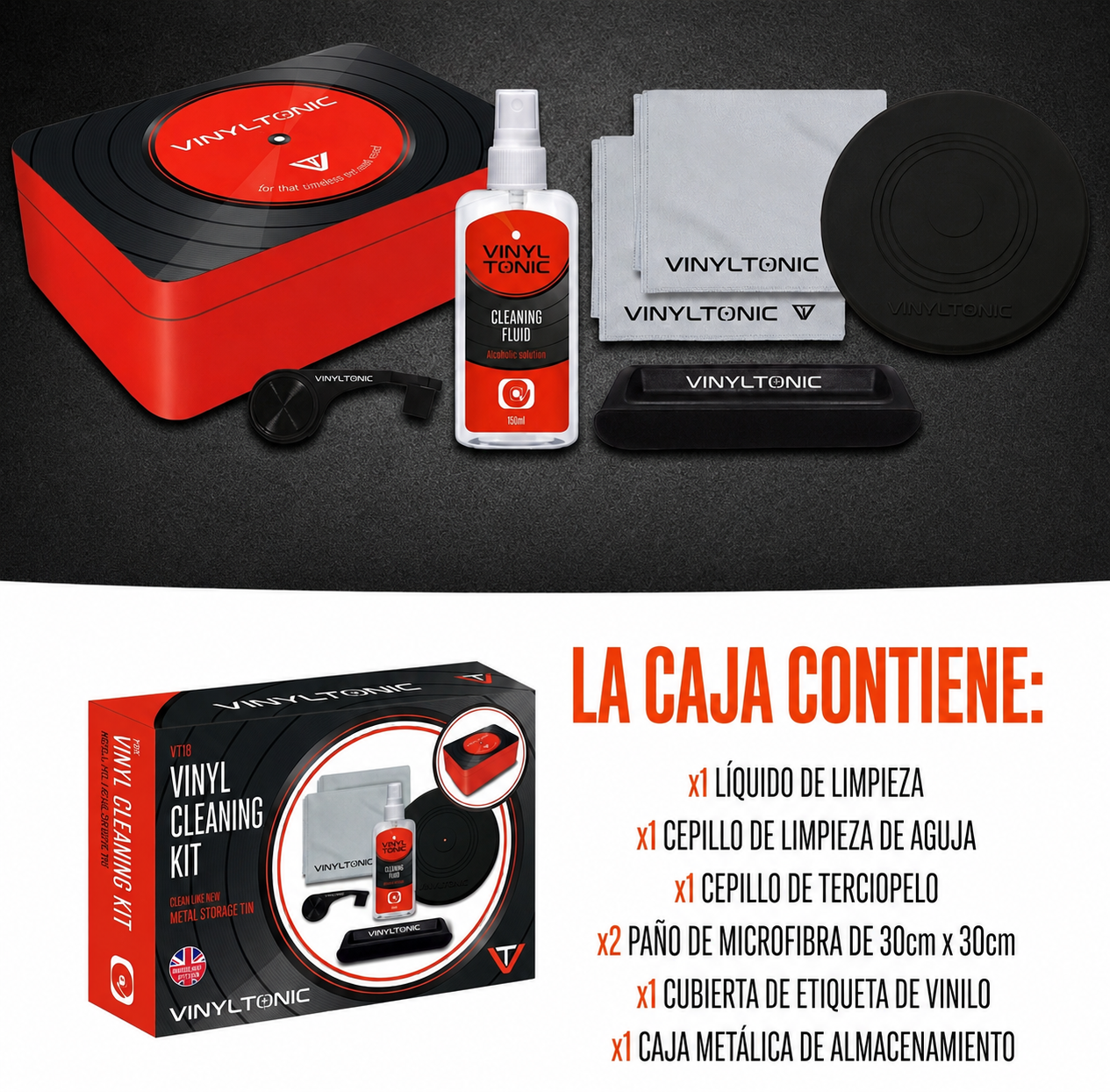 KIT DE LIMPIEZA COMPLETO PARA VINILOS