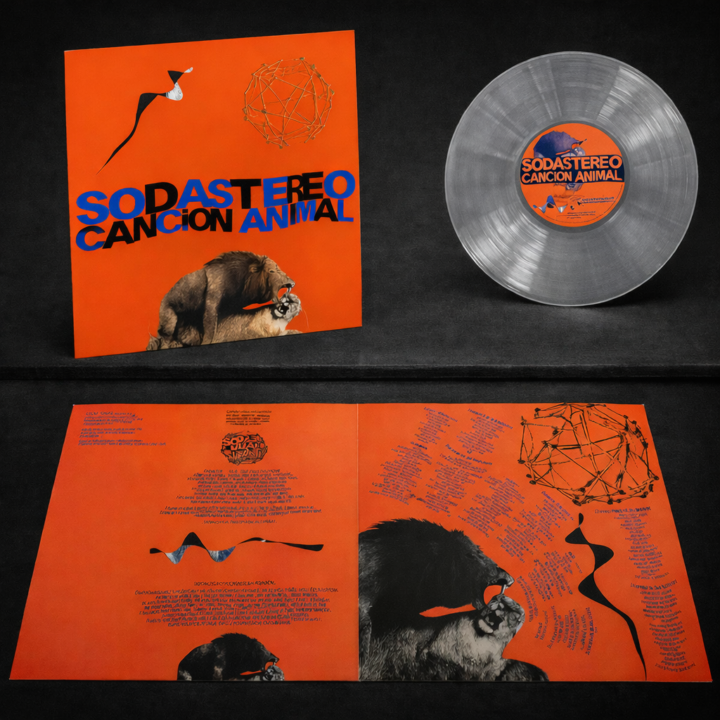 SODA STEREO - CANCION ANIMAL LP VINILO CLEAR / TRANSPARENTE LIMITED EDITION
