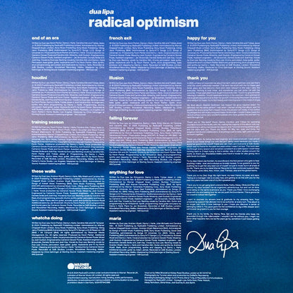 DUA LIPA - RADICAL OPTIMISM LIMITED EDITION Curaçao Blue LP