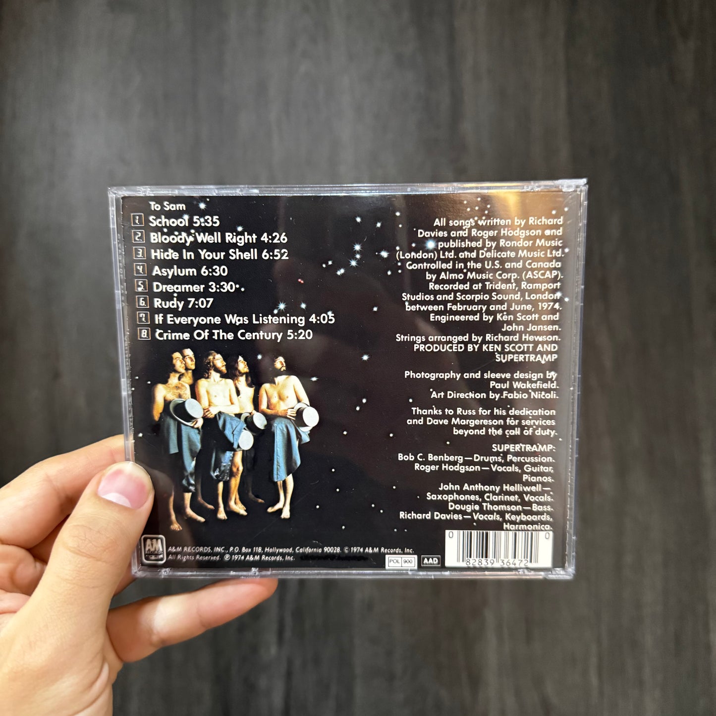 SUPERTRAMP - CRIME OF THE CENTURY CD USADO