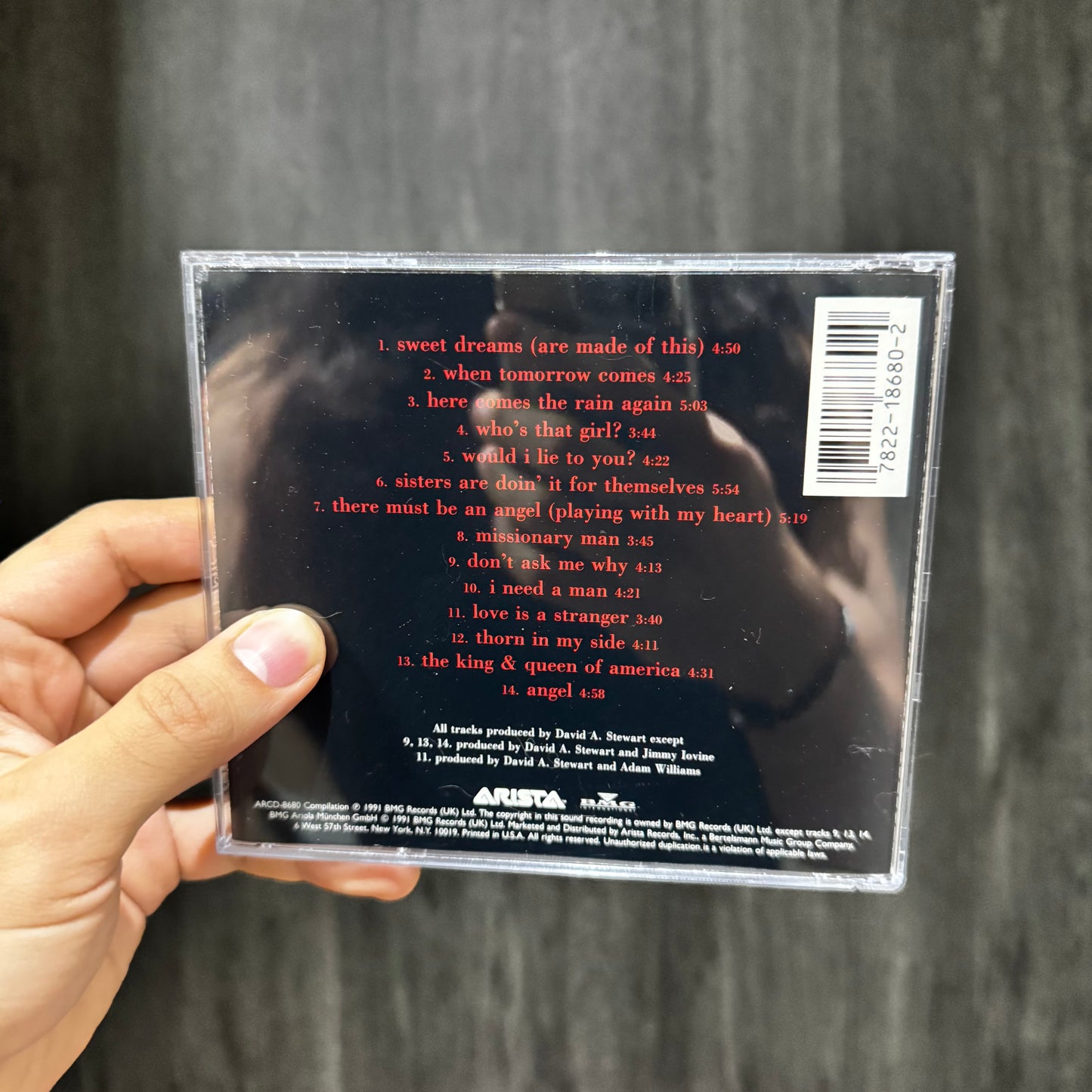 EURYTHMICS - GREATEST HITS CD USADO
