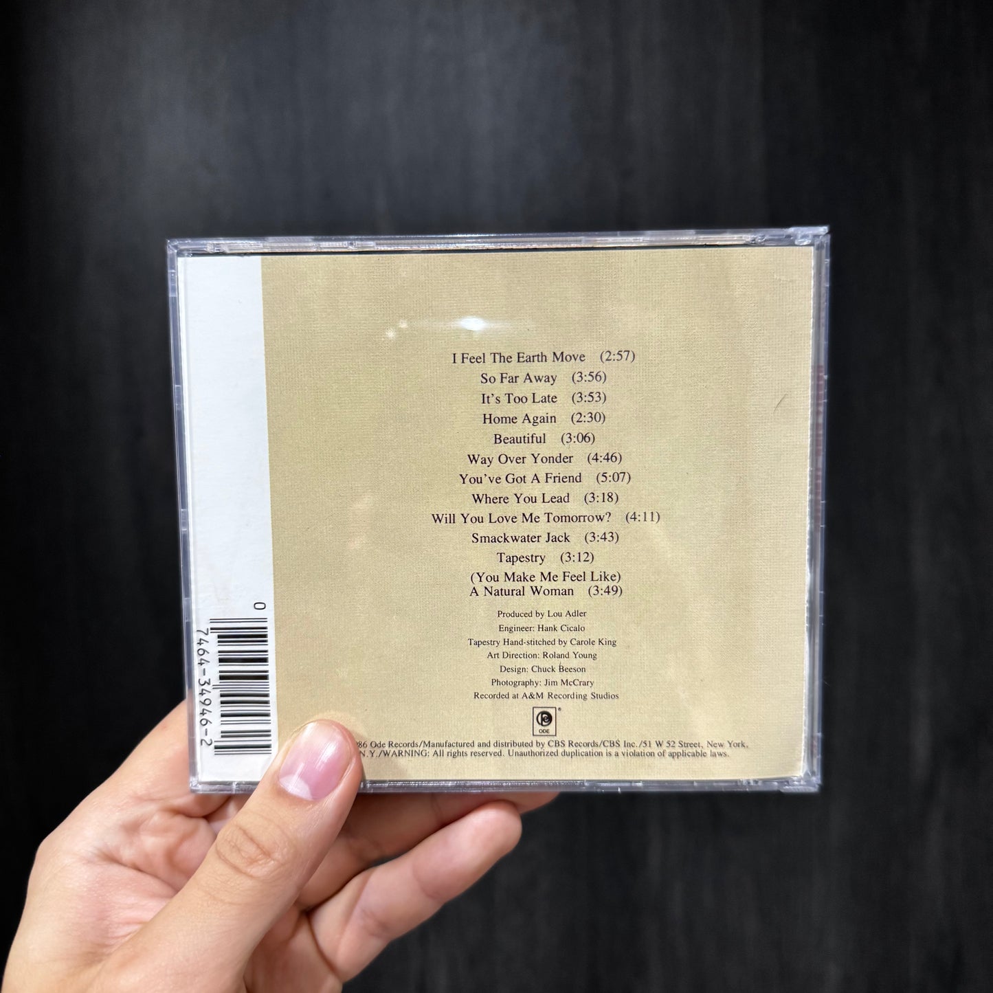 CAROLE KING - TAPESTRY CD USADO
