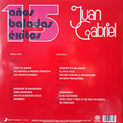 JUAN GABRIEL - 15 AÑOS / BALADAS Y EXITOS 2LPs VINILO