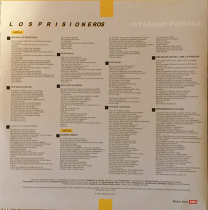 LOS PRISIONEROS - PATEANDO PIEDRAS LP VINILO