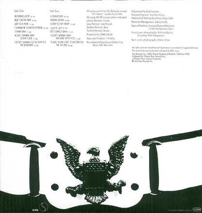 RAMONES - RAMONES LP CUT FROM THE ORIGINAL ANALOG MASTER