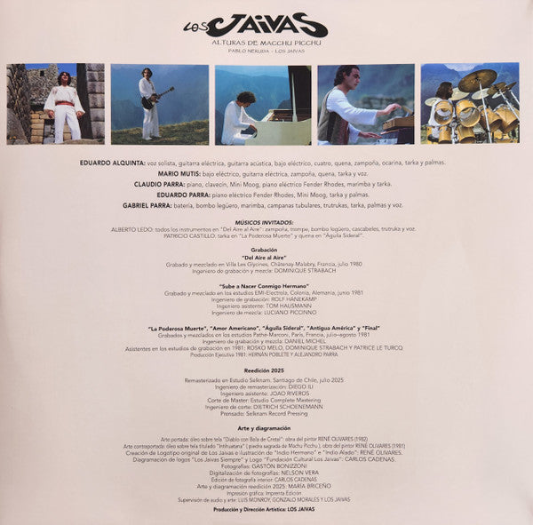 LOS JAIVAS - ALTURAS DE MACHU PICHU LP VINILO