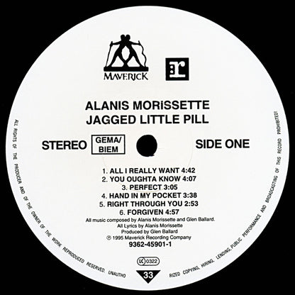 ALANIS MORRISSETTE - JAGGED LITTLE PILL LP VINILO