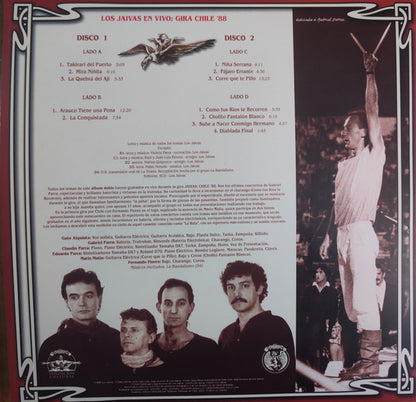 LOS JAIVAS - EN VIVO GIRA 88 / LA BOTA LP.